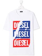 Diesel Kids Teen Tjustzc Over T-shirt - White