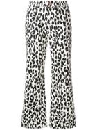 See By Chloé Leopard Print Jeans - White