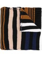 Sonia Rykiel Striped Colour-block Scarf - Neutrals