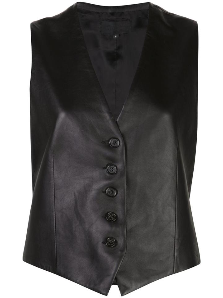 Nili Lotan Angelina V-neck Gilet - Black