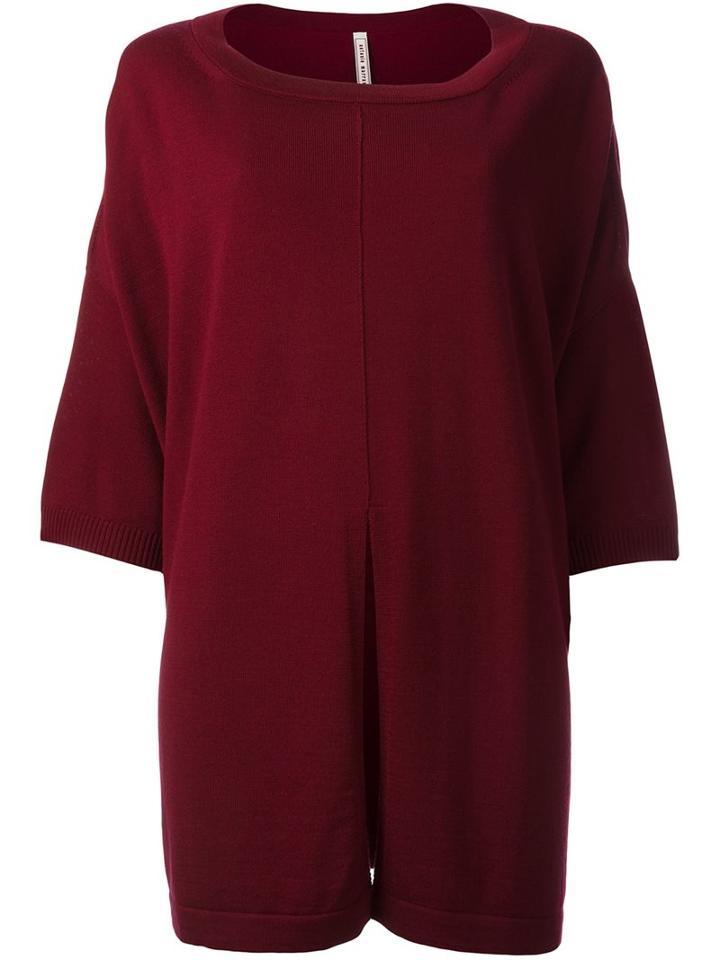 Antonio Marras Central Slit Jumper, Women's, Size: Small, Red, Virgin Wool