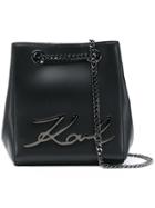 Karl Lagerfeld K/signature Bucket Bag - Black