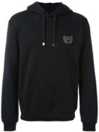 Dolce & Gabbana Embroidered Crown Hoodie, Men's, Size: 50, Black, Cotton/copper/metallic Fibre/polyester