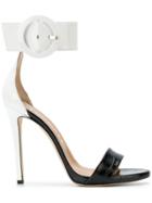Marc Ellis Oversized Buckle Stiletto Sandals - Black