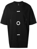 Odeur - Geometric Print Elongated T-shirt - Unisex - Cotton - M, Black, Cotton
