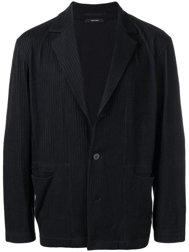 Issey Miyake Men Striped Blazer - Black