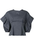 Irene - Herringbone Top - Women - Cotton/linen/flax/polyurethane/wool - 36, Grey, Cotton/linen/flax/polyurethane/wool