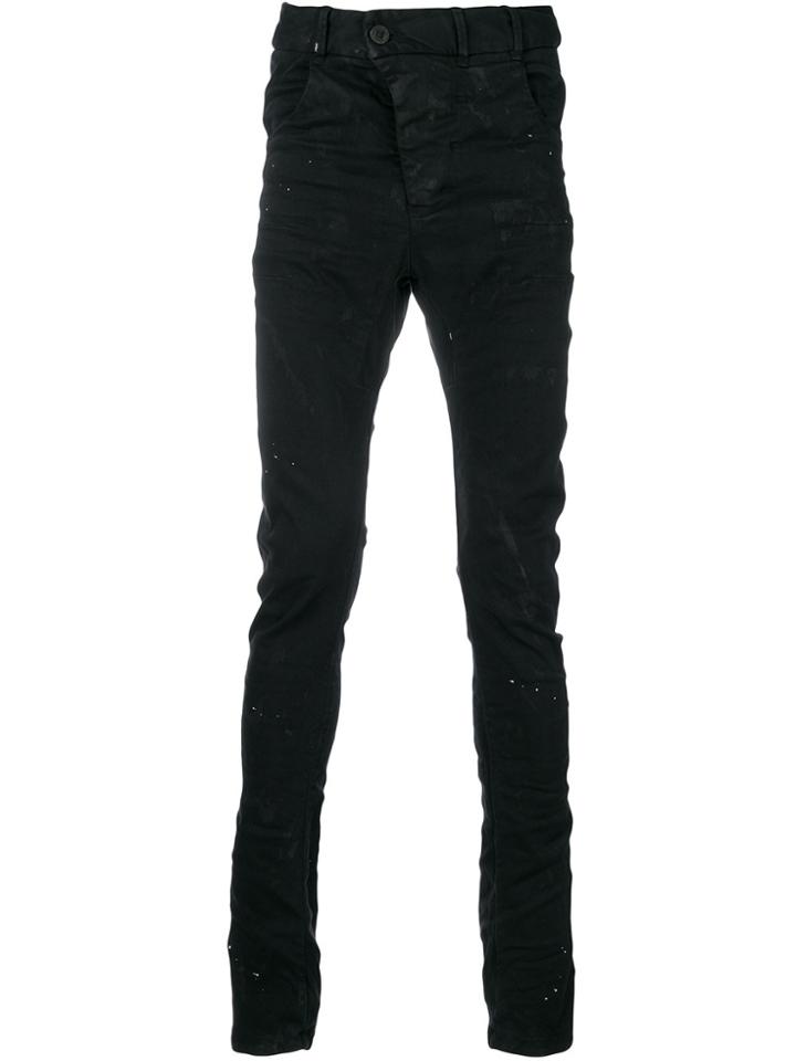 Boris Bidjan Distressed Slim-fit Jeans - Black