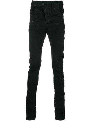 Boris Bidjan Distressed Slim-fit Jeans - Black