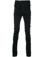 Boris Bidjan Distressed Slim-fit Jeans - Black