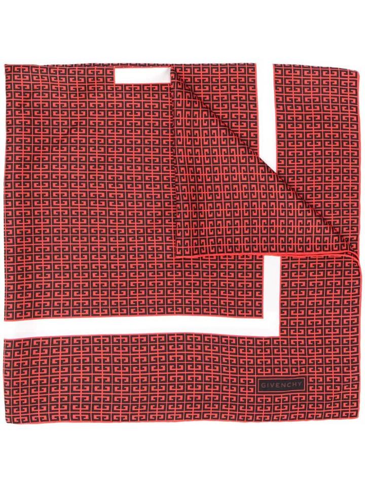 Givenchy Repeat Print Scarf - Red