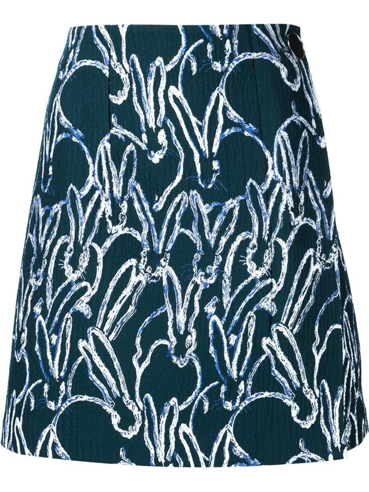 Grey Jason Wu Bunny Jacquard A-line Skirt