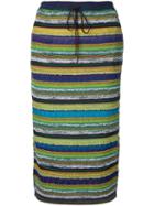 Striped Pencil Skirt - Women - Cotton - 38, Cotton, Estnation