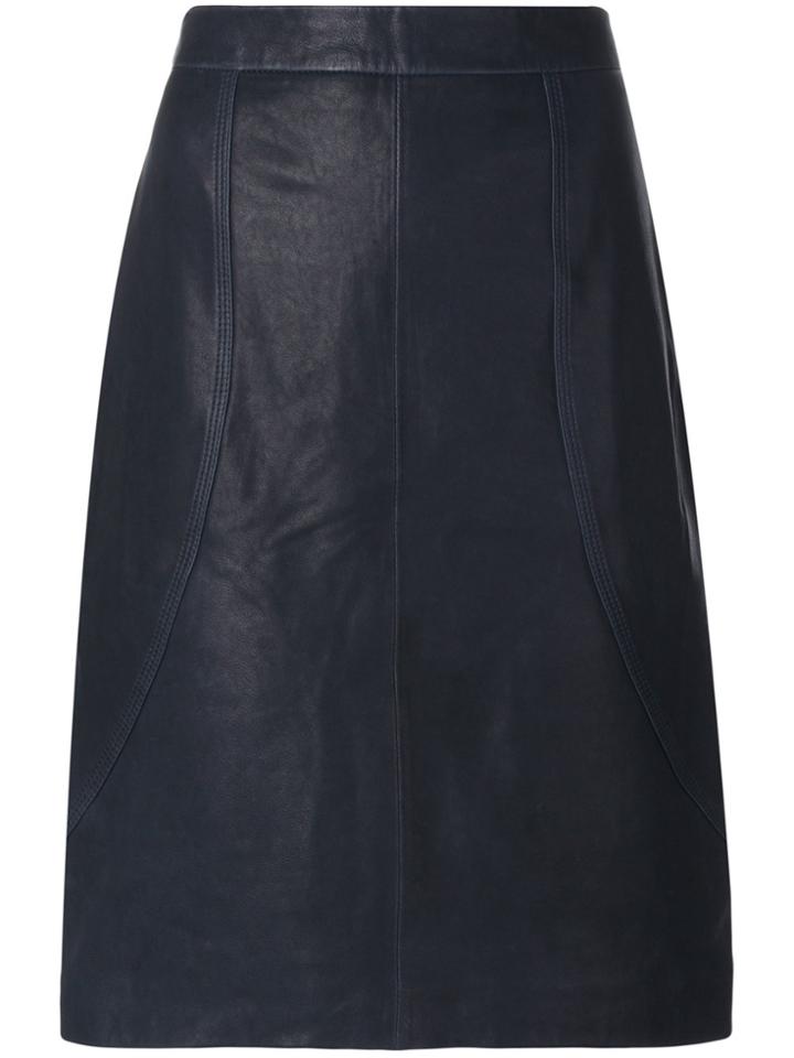 Closed Fitted Biker Skirt - Blue