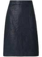 Closed Fitted Biker Skirt - Blue