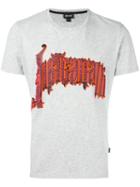 Just Cavalli Logo Print T-shirt, Men's, Size: Xxl, Grey, Cotton