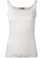 Cruciani - Square Neck Top - Women - Linen/flax - 40, Women's, Nude/neutrals, Linen/flax