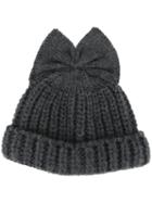 Federica Moretti Ribbed Cat Ear Beanie Hat