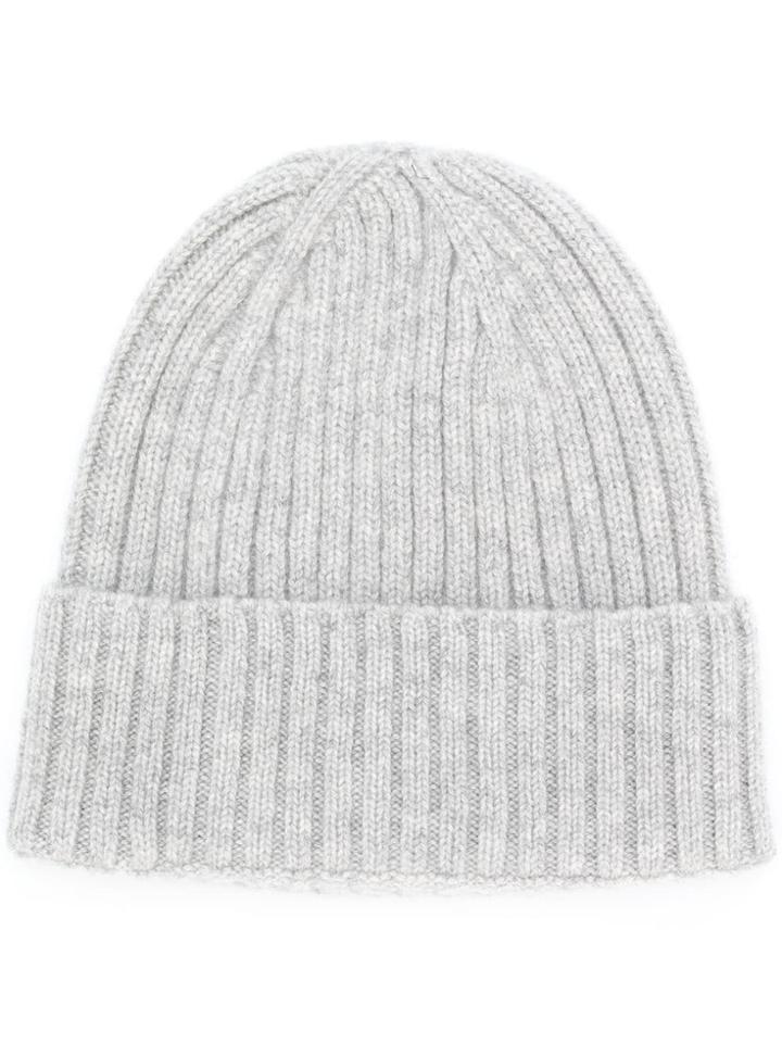 Dell'oglio Ribbed Knit Beanie - Grey