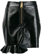 Parlor Vinyl Mini Skirt - Black
