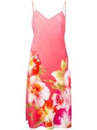 Josie Natori Floral Print Midi Dress - Pink