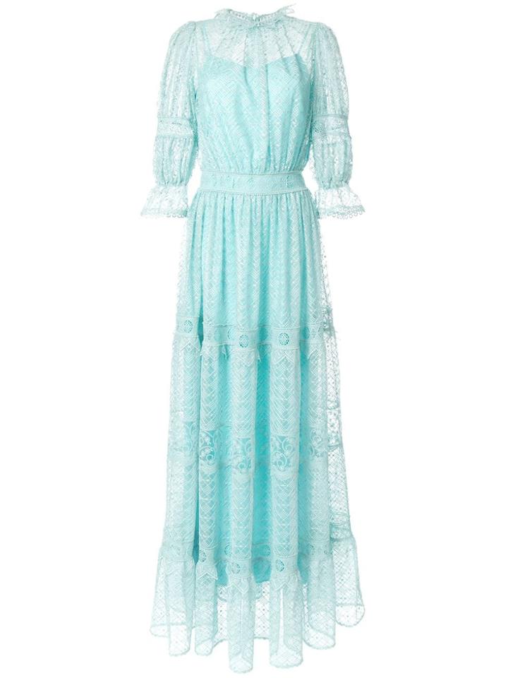 Copurs Macramé Lace Dress - Blue