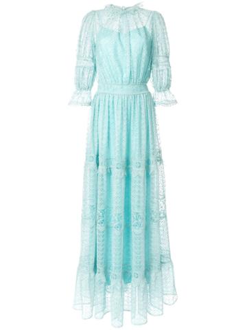 Copurs Macramé Lace Dress - Blue