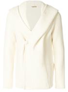 Nuur Ribbed V-neck Pullover - White