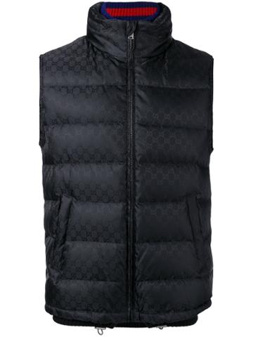 Gucci Original Gg Padded Gilet - Black