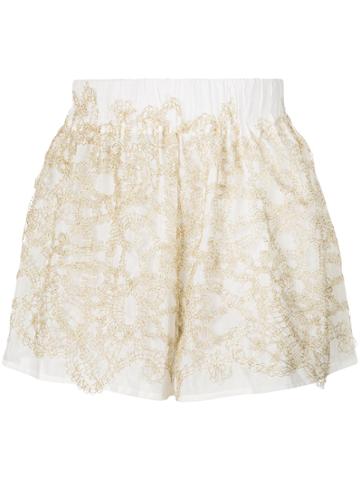 Lila. Eugenie High-rise Shorts - White