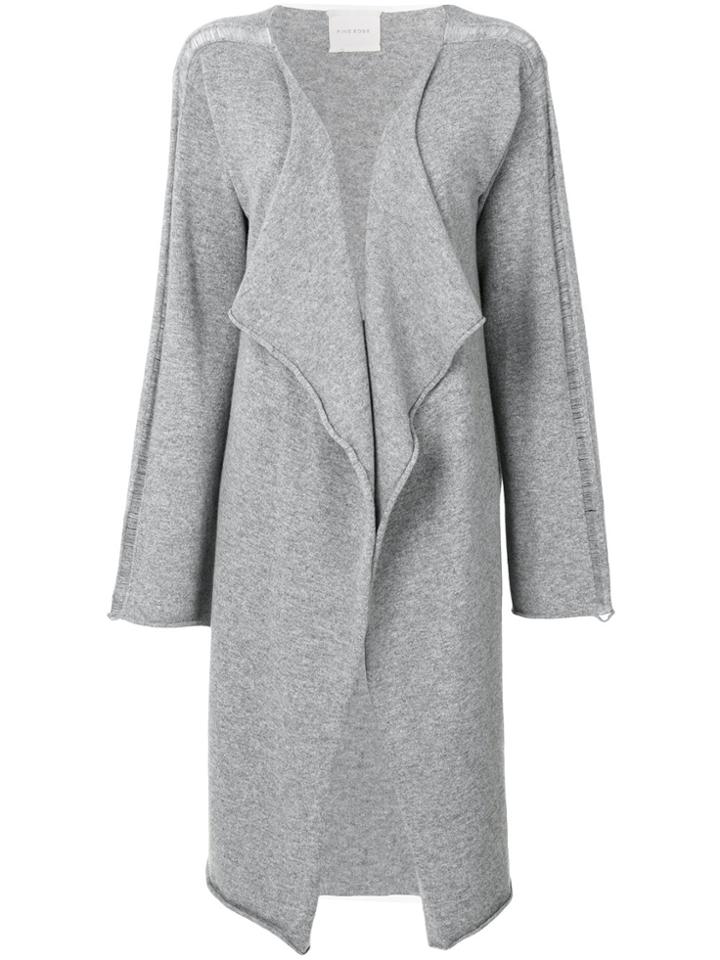 Fine Edge Waterfall Cardigan - Grey