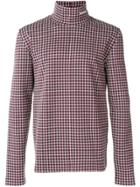 Calvin Klein 205w39nyc Logo Checked Polo Neck - Red