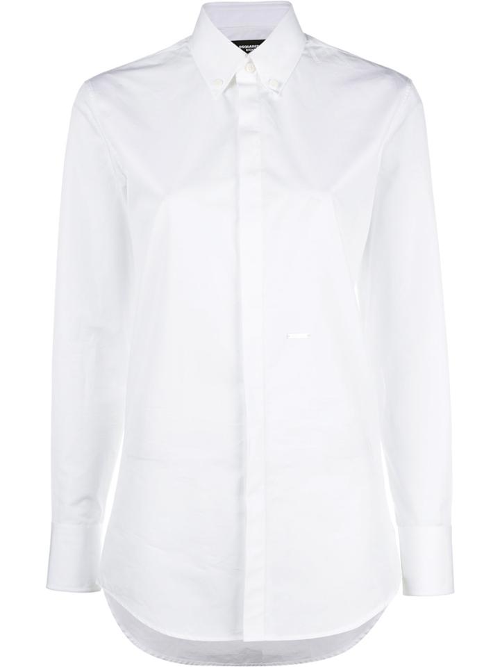 Dsquared2 Tailored Fitted Top-button Shirt - White