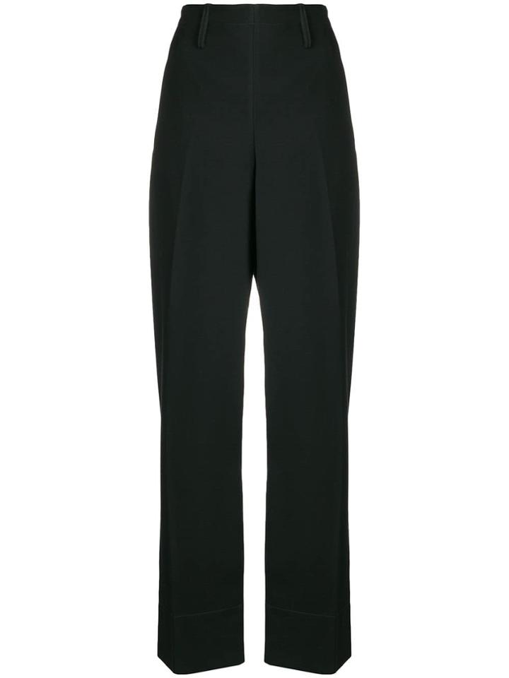 Lemaire Straight Fit Trousers - Black