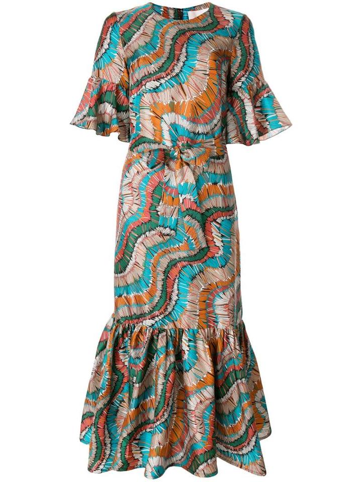 La Doublej Fiammiferi Curly Swing Dress - Blue