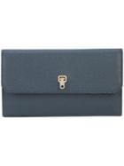 Valextra Buckle Clasp Continental Wallet - Blue