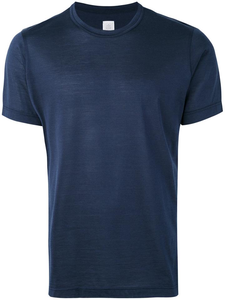 Eleventy - Classic Crewneck T-shirt - Men - Silk/cotton - Xl, Blue, Silk/cotton