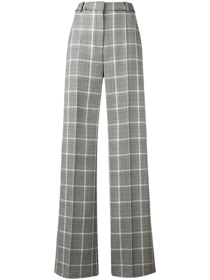 Stella Mccartney Wide-leg Check Trousers - Black