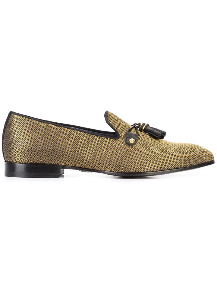 Louis Leeman Tassel Applique Loafers - Yellow & Orange