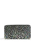 Givenchy Floral Print Long Zip Wallet - Black