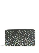 Givenchy Floral Print Long Zip Wallet - Black