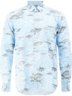 Comme Des Garçons Homme Plus - Fish Print Shirt - Men - Cotton - L, Blue, Cotton