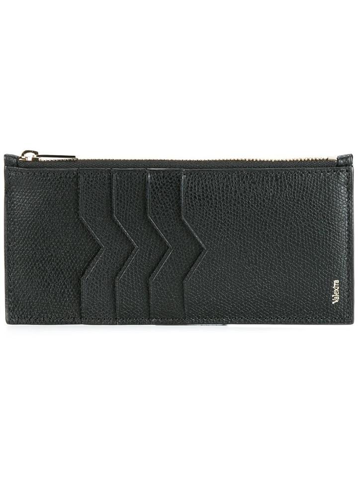 Valextra Zip Detail Card Case - Black