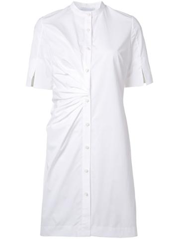 Nellie Partow Button Front Shirt Dress, Women's, Size: 8, White, Cotton
