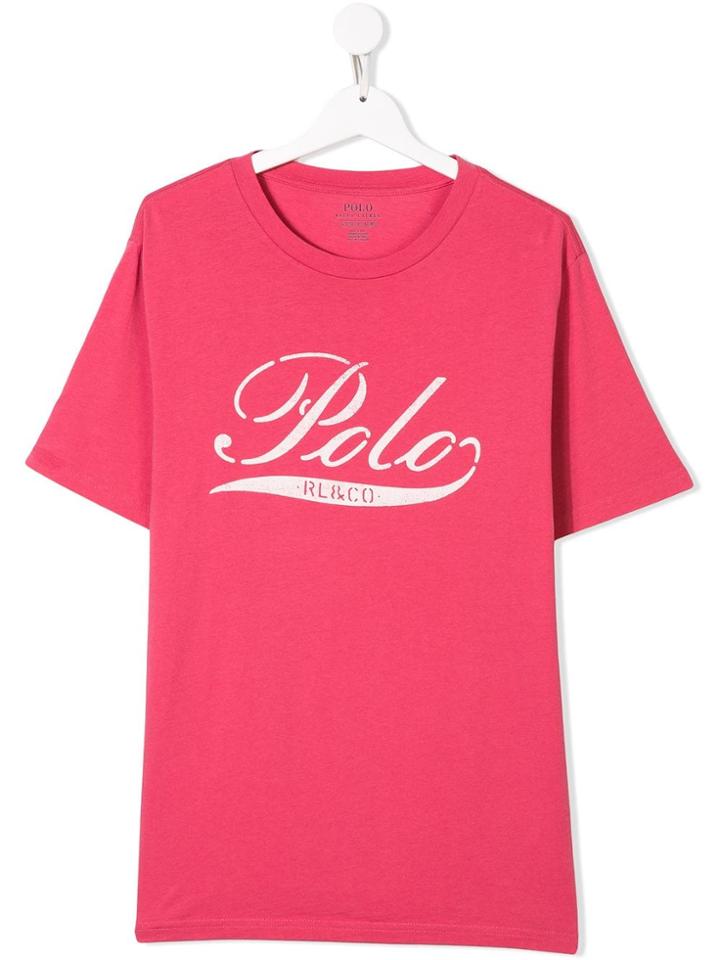 Ralph Lauren Kids Teen Logo Print T-shirt - Red
