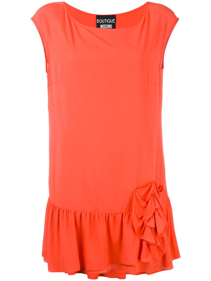 Boutique Moschino - Ruffled Detail Blouse - Women - Silk/rayon - 42, Yellow/orange, Silk/rayon