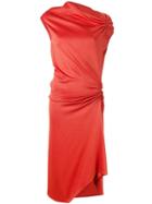 Narciso Rodriguez Ruched Midi Dress - Orange