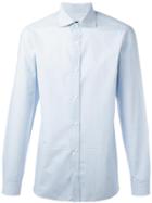 Z Zegna Classic Shirt, Men's, Size: Xl, Blue, Cotton