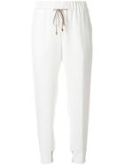 Peserico Drawstring Fitted Trousers - White