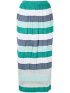 Ballsey Striped Flared Skirt - Green